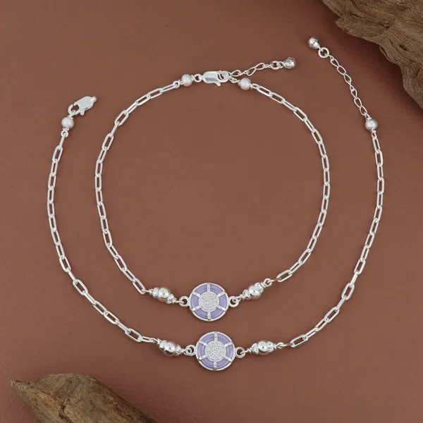Lavender_Charm_Anklet_Silver_925