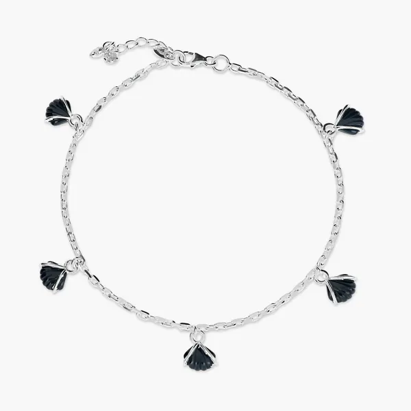 Black_Charm_Dangle_Anklet_Silver_925