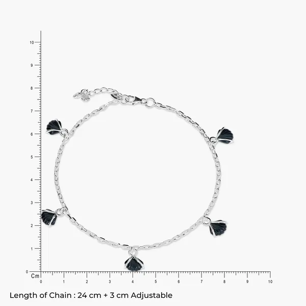 Black_Charm_Dangle_Anklet_Silver_925