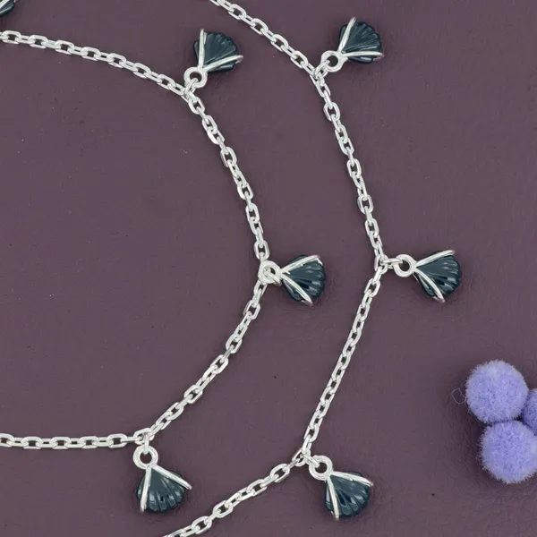 Black_Charm_Dangle_Anklet_Silver_925