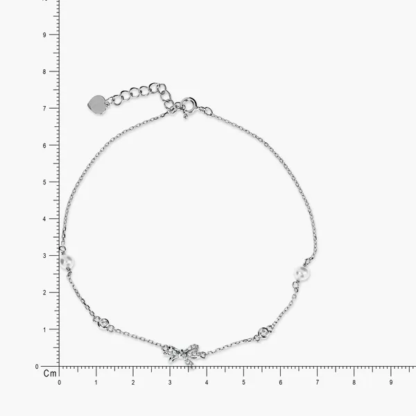 Pearl_Bow_Anklet_Silver_925