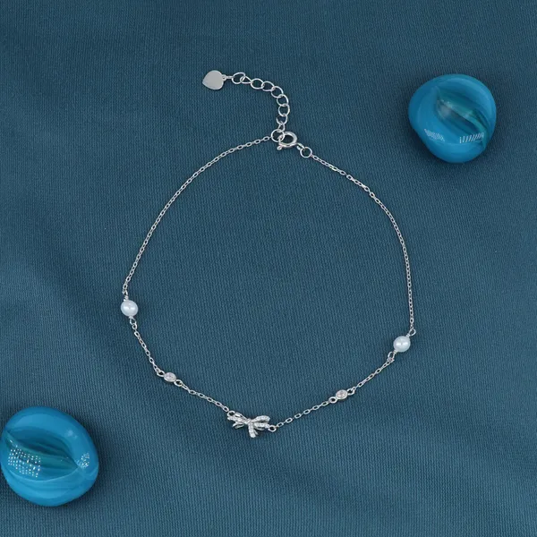Pearl_Bow_Anklet_Silver_925