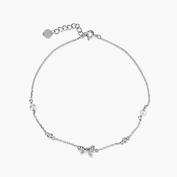 Pearl_Bow_Anklet_Silver_925