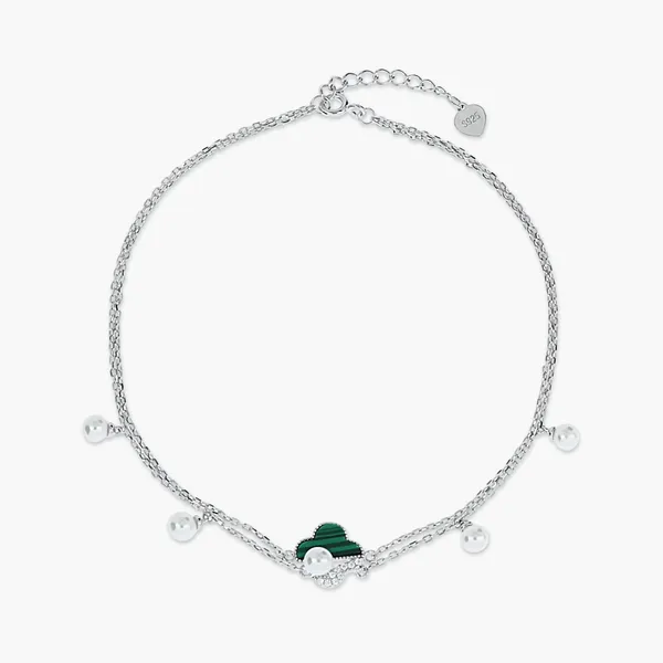 Clover_Pearl_Charm_Anklet_Silver_925