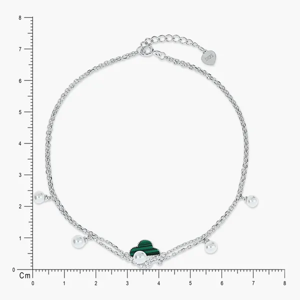 Clover_Pearl_Charm_Anklet_Silver_925