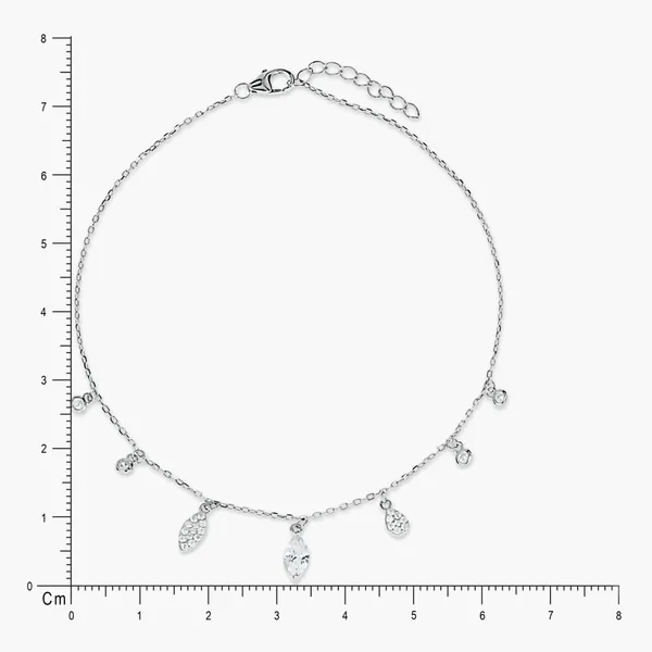 Crystal_Dangle_Anklet_Silver_925