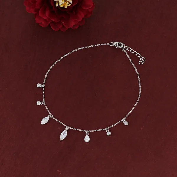 Crystal_Dangle_Anklet_Silver_925