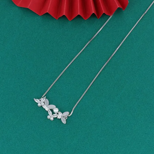 Silver_Pearl_Floral_Vine_Necklace_Silver_925