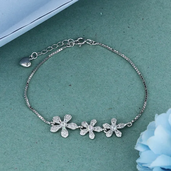 Floral_Crystal_Bracelet_Silver_925