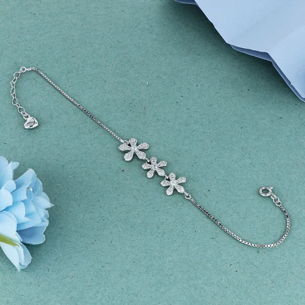 Floral_Crystal_Bracelet_Silver_925