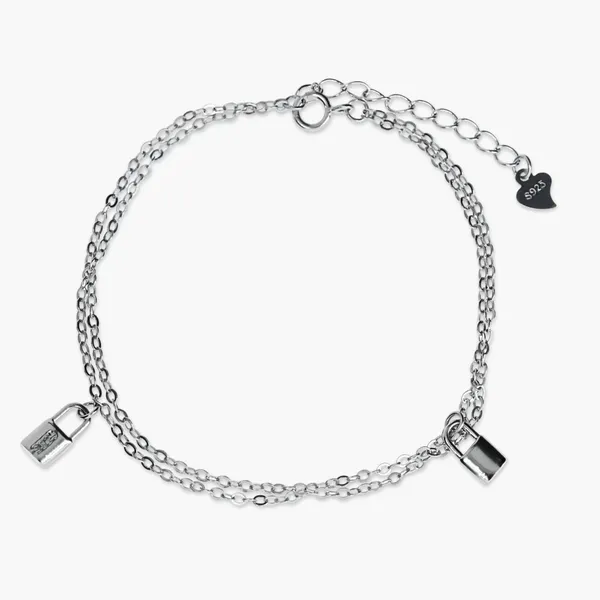 Double_Chain_Lock_Bracelet_Silver_925