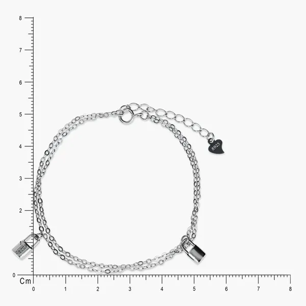 Double_Chain_Lock_Bracelet_Silver_925