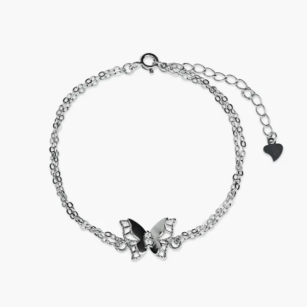 Butterfly_Double_Chain_Bracelet_Silver_925