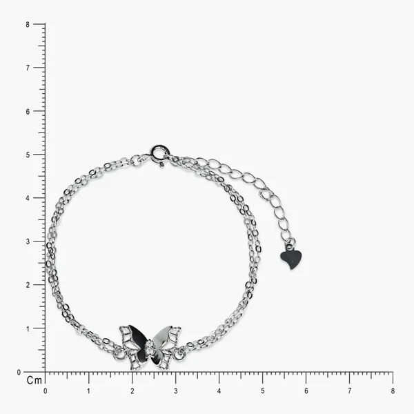 Butterfly_Double_Chain_Bracelet_Silver_925