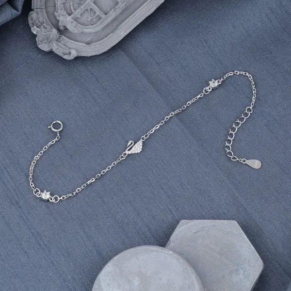 Crystal_Swan_Charm_Bracelet_Silver_925