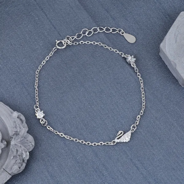Crystal_Swan_Charm_Bracelet_Silver_925