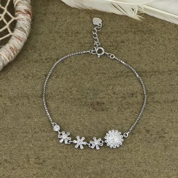 Snowflake_Crystal_Anklet_Silver_925