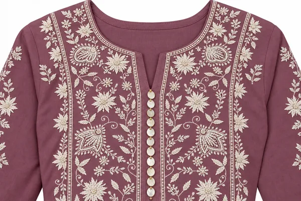 Mauve_Mul_Chanderi_Straight_Chikankari_Embroidered_Kurta_Pant_Set_For_Women