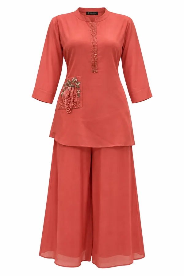 Coral_Chinon_Straight_Embroidered_Kurta_Palazzo_Set_For_Women