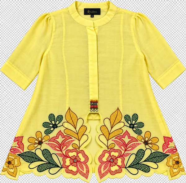 Yellow_Muslin_Straight_Floral_Embroidered_Kurta_Pant_Set_For_Women