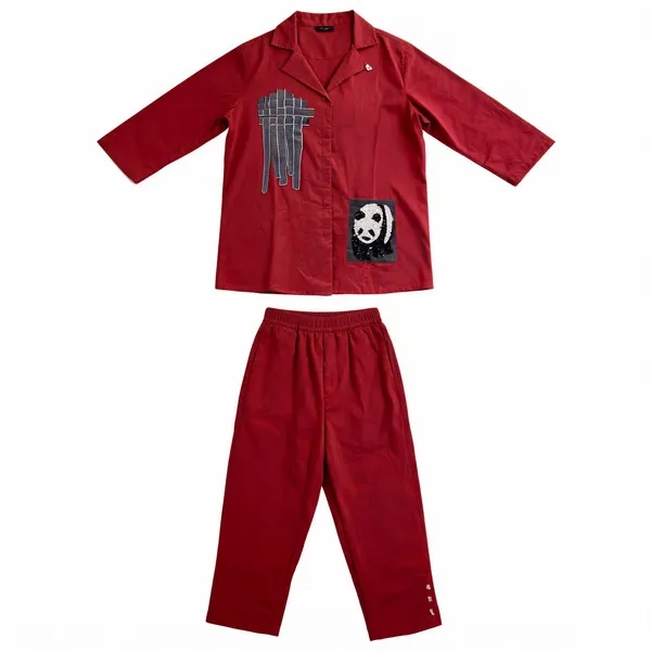 Maroon_Cotton_Relaxed_Panda_Embroidered_Co-Ord_Set_For_Women