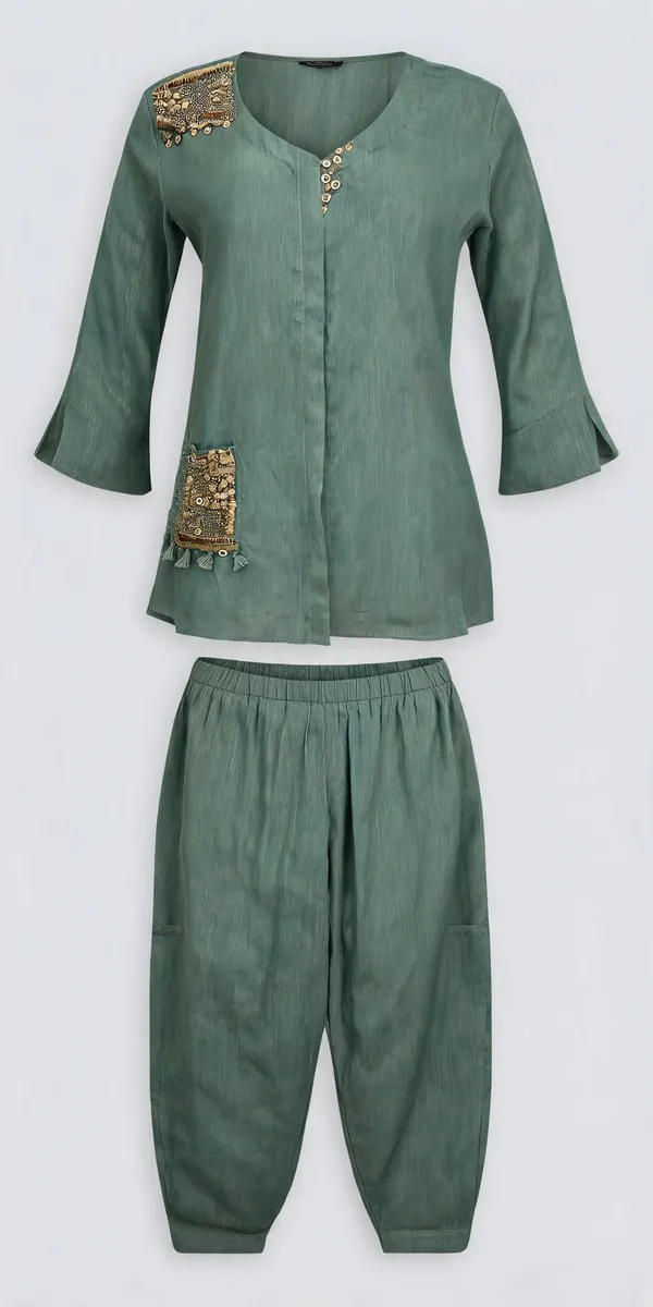 Sage_Green_Chinon_Embroidered_Kurta_Pant_Set_For_Women