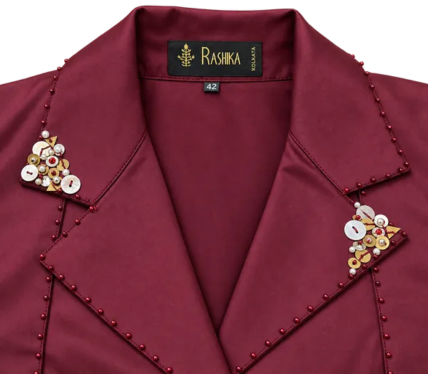 Maroon_Cotton_Belted_A-Line_Midi_Dress_For_Women