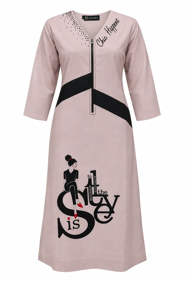 Blush_Pink_Cotton_A-Line_Graphic_Print_Zipper_Dress_For_Women