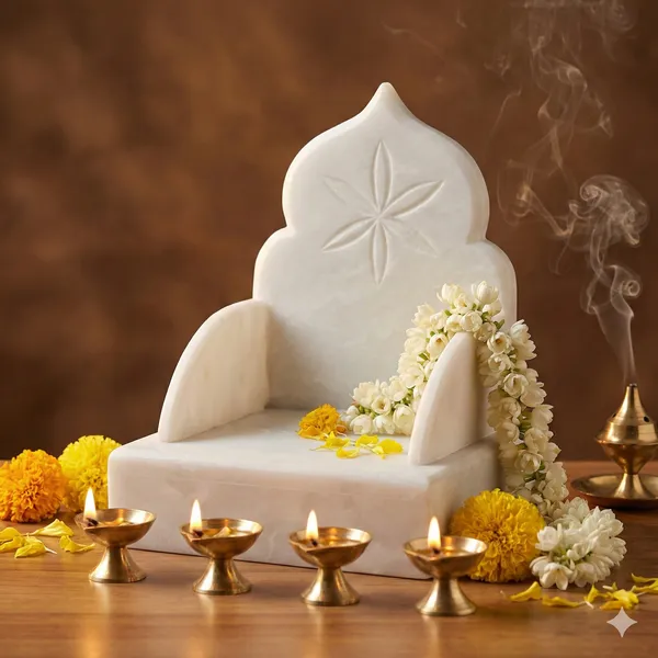 White_Marble_Carved_Mandir_Singhasan_Idol_Chair