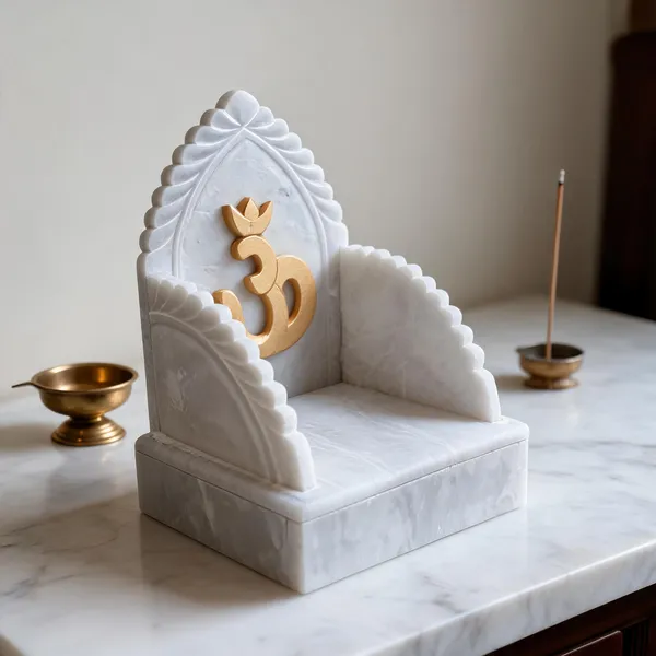 White_Marble_Om_Carved_Simhasana_Pooja_Chair