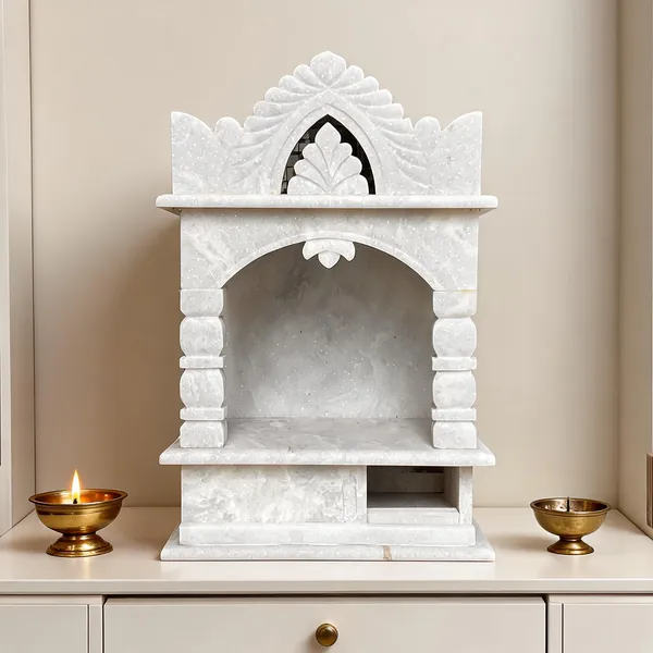 White_Marble_Carved_Pooja_Mandir_Temple