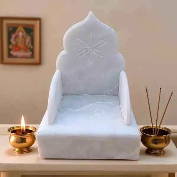 White_Marble_Carved_Mandir_Singhasan_Idol_Chair
