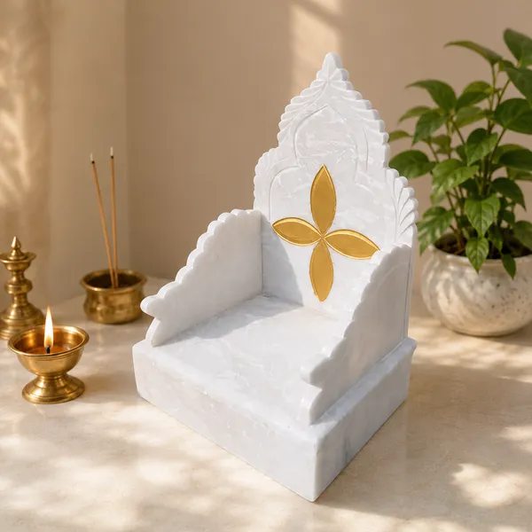 White_Marble_Carved_Throne_Design_Pooja_Singhasan