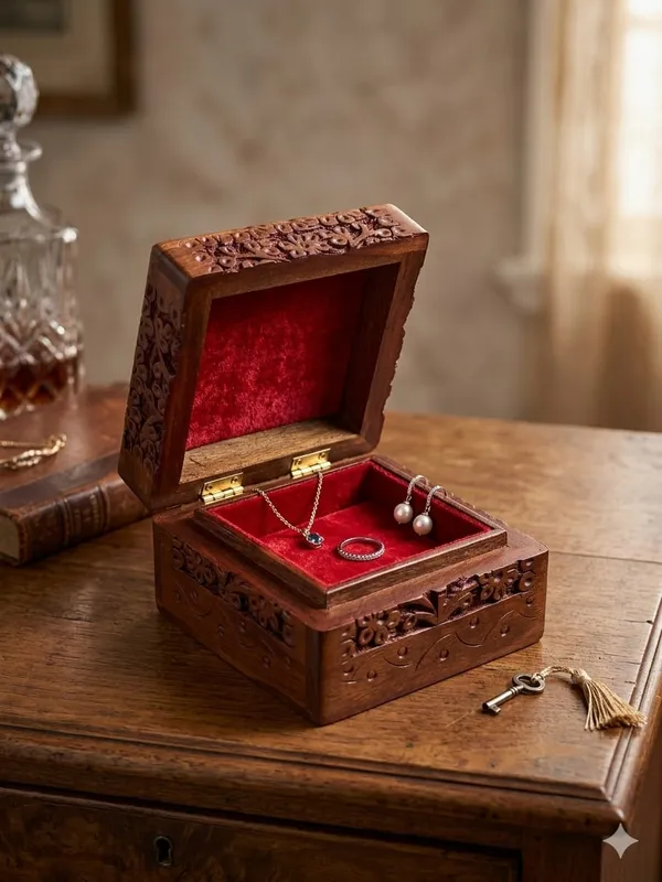 Wooden_Hand_Carved_Floral_Square_Jewellery_Box_-_Pack_of_2