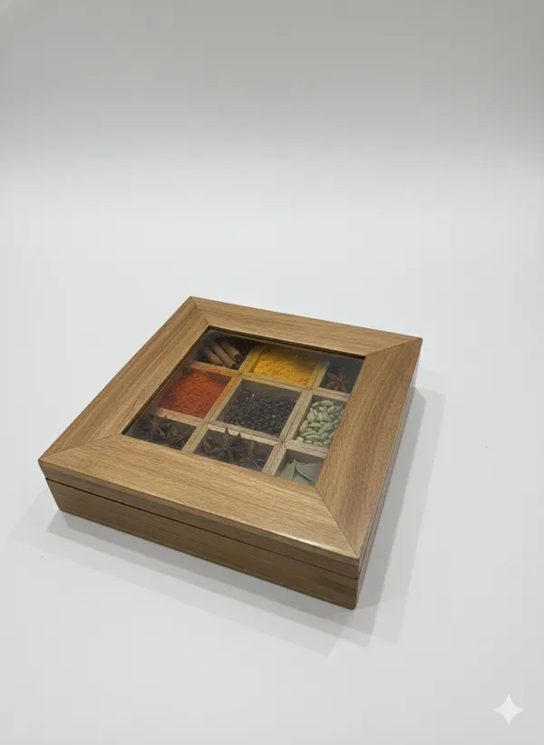 Wooden_9_Compartment_Spice_Box_With_Glass_Lid