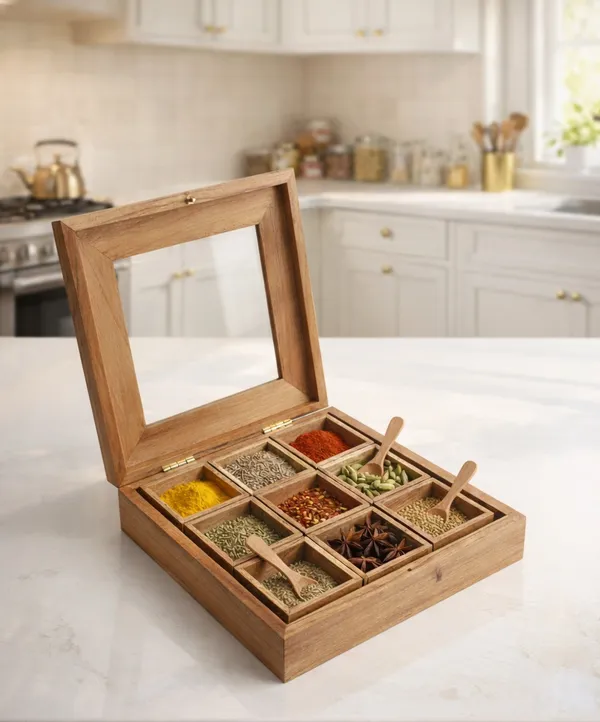 Wooden_9_Compartment_Spice_Box_With_Glass_Lid