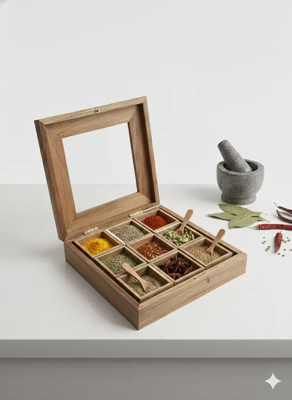 Wooden_9_Compartment_Spice_Box_With_Glass_Lid