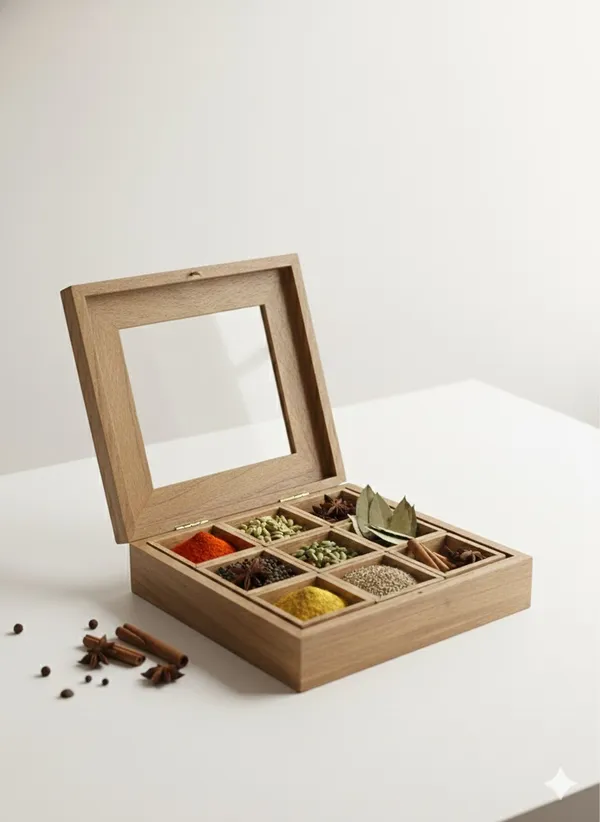 Wooden_9_Compartment_Spice_Box_With_Glass_Lid