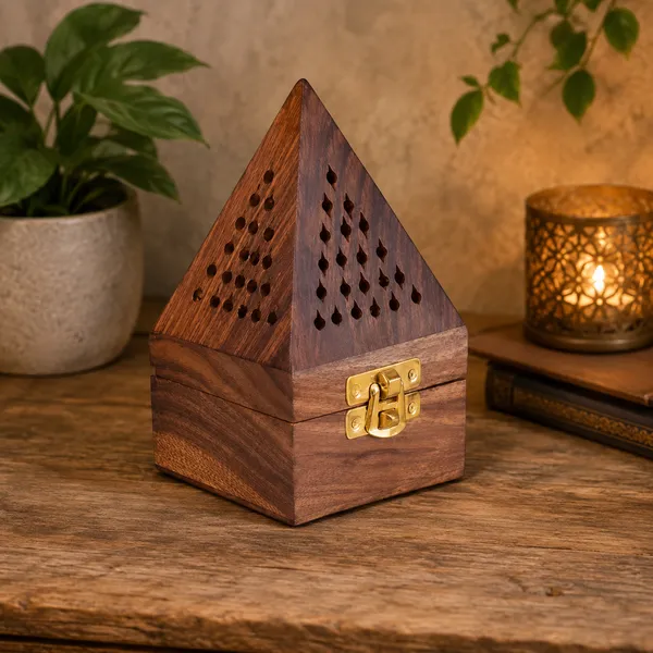 Wooden_Pyramid_Shape_Dhoop_Stand_With_Brass_Latch_-_Pack_of_3