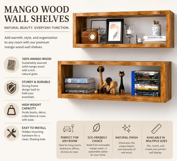 Mango_Wood_Natural_Finish_Floating_Wall_Shelves