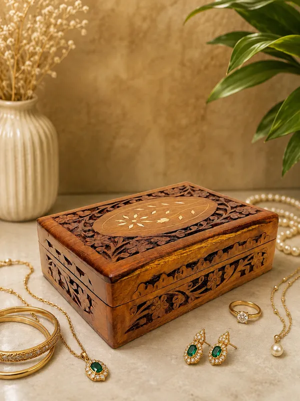 Handcrafted_Wooden_Floral_Carved_Jewellery_Box