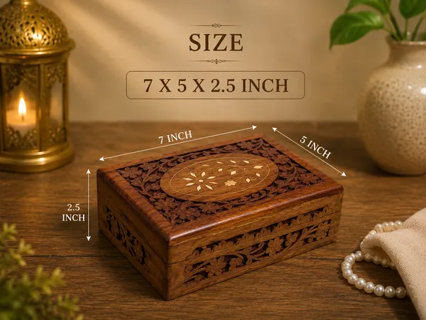 Handcarved_Wooden_Floral_Inlay_Jewellery_Box