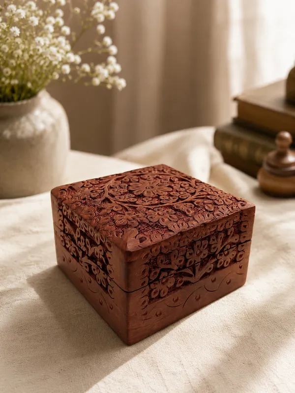 Wooden_Hand_Carved_Floral_Square_Jewellery_Box_-_Pack_of_2