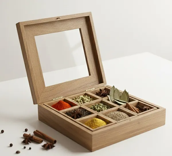 Wooden_9_Compartment_Spice_Box_With_Glass_Lid