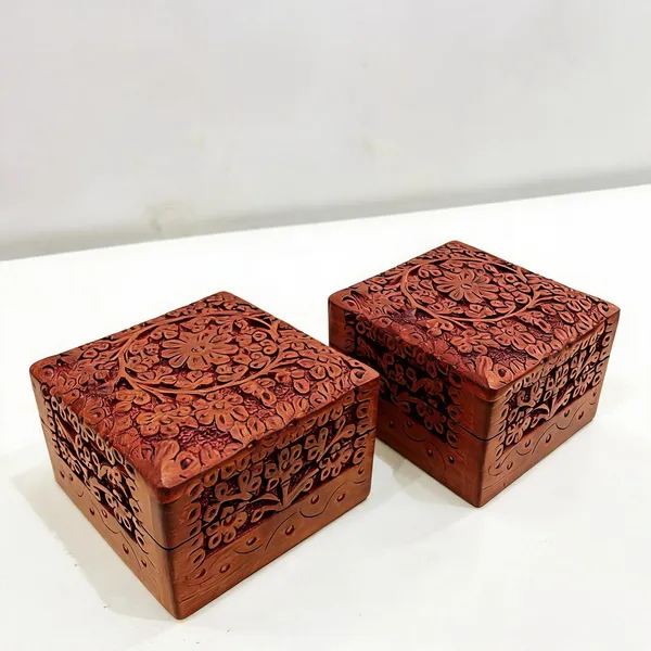Wooden_Hand_Carved_Floral_Square_Jewellery_Box_-_Pack_of_2
