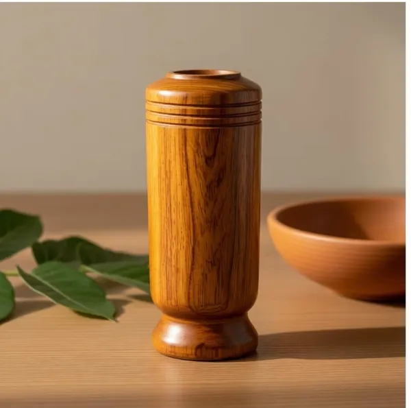 Wooden_Cylindrical_Decorative_Vase