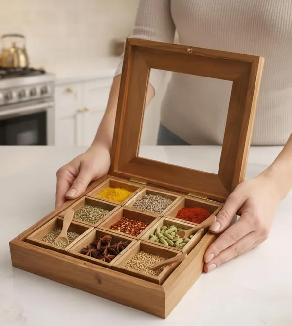 Wooden_9_Compartment_Spice_Box_With_Glass_Lid
