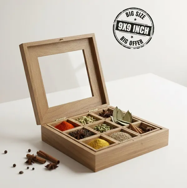 Wooden_9_Compartment_Spice_Box_With_Glass_Lid