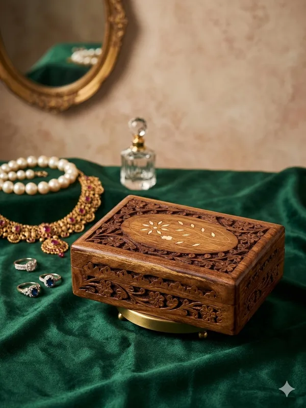 Handcrafted_Wooden_Floral_Carved_Jewellery_Box