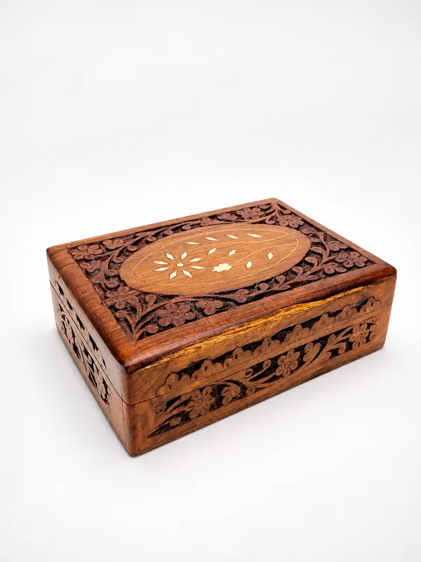 Handcrafted_Wooden_Floral_Carved_Jewellery_Box